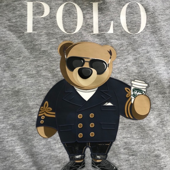 New Limited Kids Polo Ralph Lauren Bear Sweatshirt - Picture 2 of 5